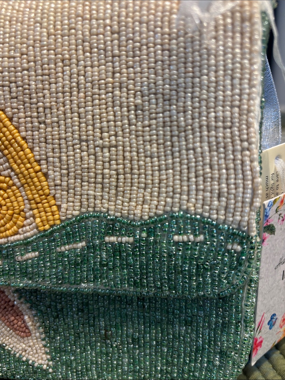 NWT Beaded Sea Dive Lemon Viral Statement Bag with Lemon Charm Made in India - Picture 8 of 16